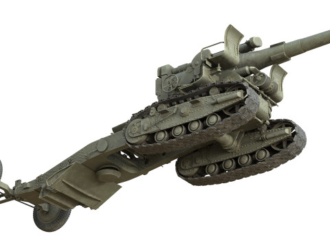 Russian B4 Howitzer 203mm M1931 3D Model