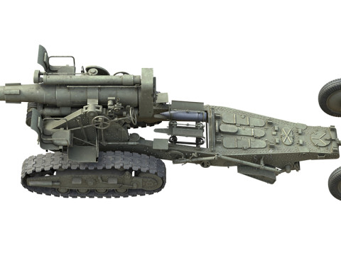 Russian B4 Howitzer 203mm M1931 3D Model