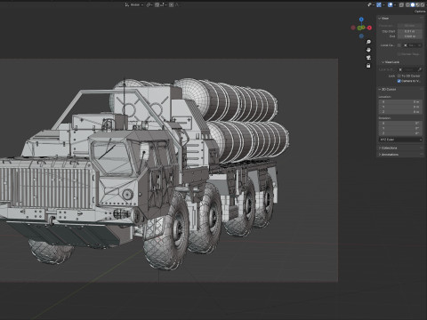 S-300 missile system Modèle 3D
