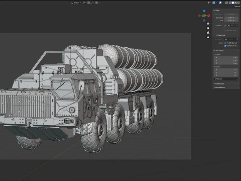S-300 missile system 3D Model