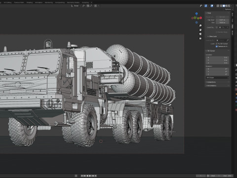 S-400 Triumf Air Defense System Modelo 3D