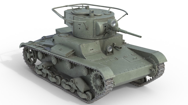 T 26 Soviet Tank 3D 模型 .c4d .max .obj .3ds .fbx .stl .blend