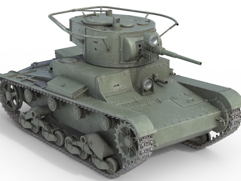 T 26 Soviet Tank 3D Model