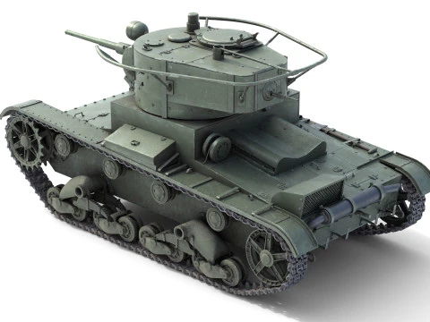 T 26 Soviet Tank 3D Model