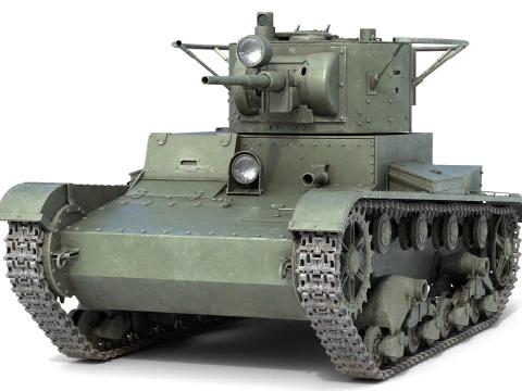 T 26 Soviet Tank 3D Model