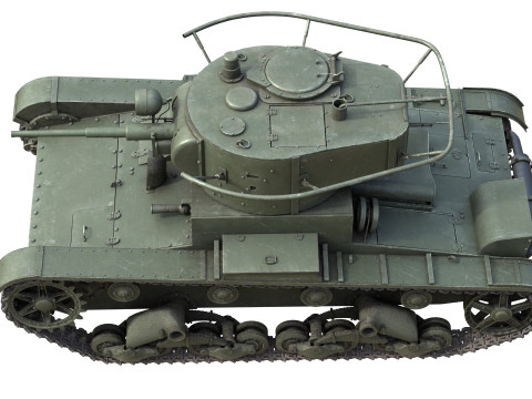 T 26 Soviet Tank 3D 模型