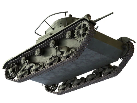 T 26 Soviet Tank 3D Model
