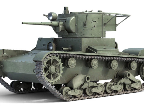 T 26 Soviet Tank 3D Model