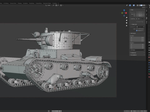 T 26 Soviet Tank 3D 模型