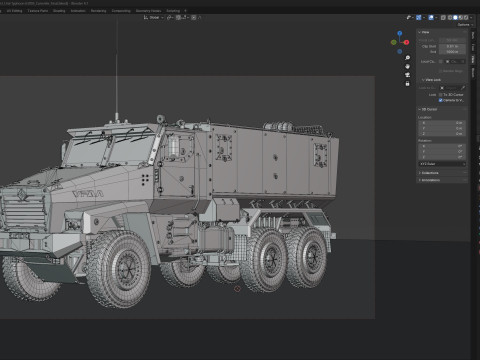 Ural Typhoon 63095 MRAP 3Dモデル