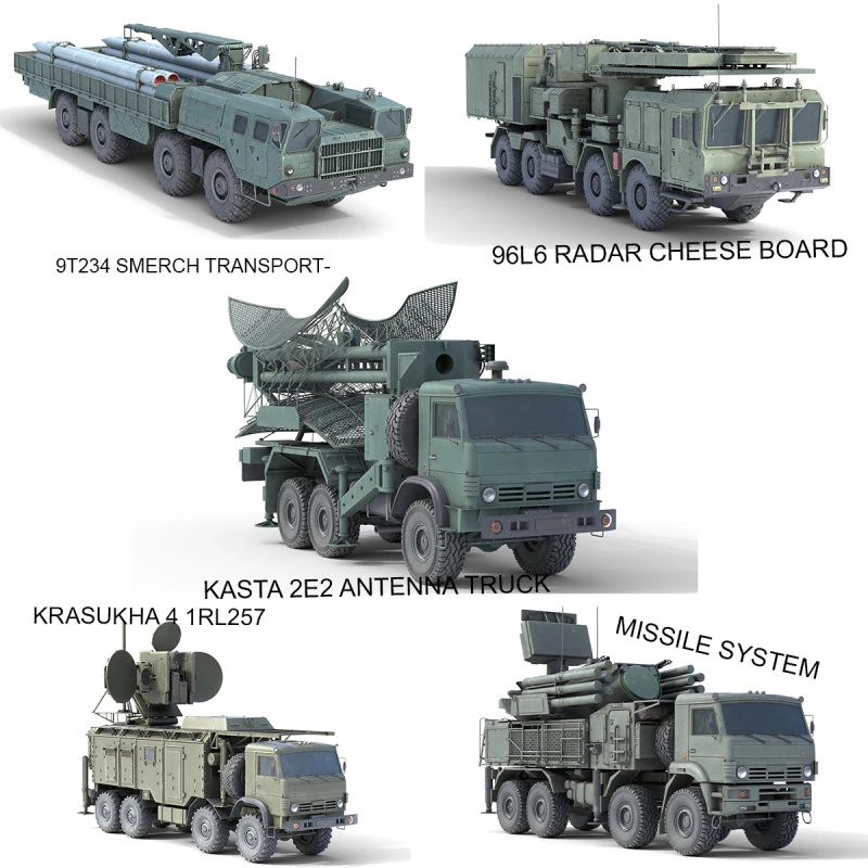 5 Military Vehicles Collection V17 3D Model .c4d .max .obj .3ds .fbx .stl .blend