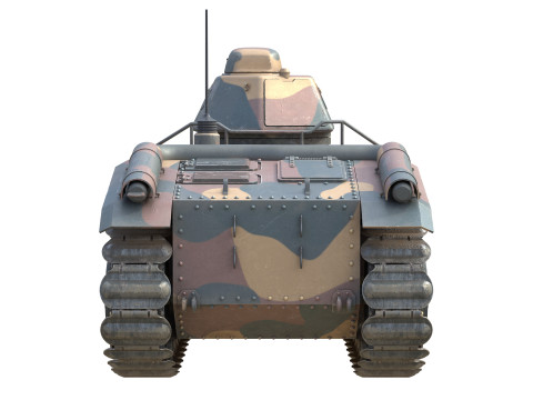 Char B1 French Heavy Tank 3D Model
