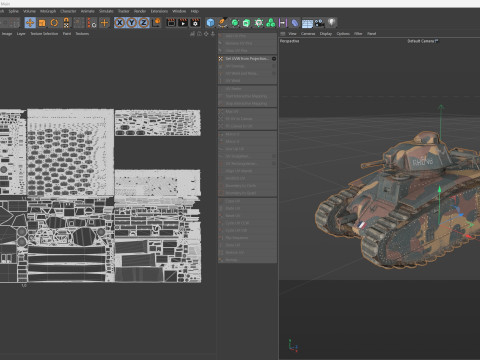 Char B1 French Heavy Tank 3D Model