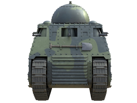 Fiat 2000 italian heavy tank Modelo 3D