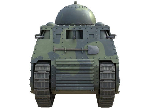 Carro armato pesante italiano Fiat 2000 Modello 3D