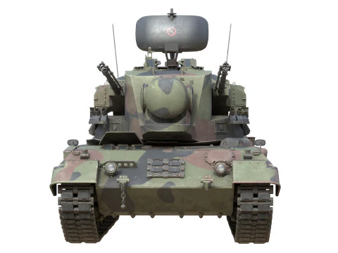 Flakpanzer Gepard 1A2 Anti Aircraft 3D Model