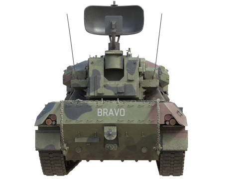 Flakpanzer Gepard 1A2 Anti Aircraft 3D Model