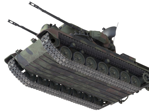 Flakpanzer Gepard 1A2 Anti Aircraft 3D Model