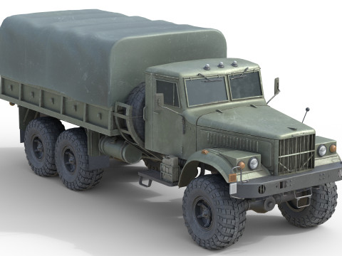 Kraz 255 Ukrainian Truck 3D Model
