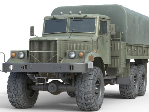 Kraz 255 Ukrainian Truck 3D Model
