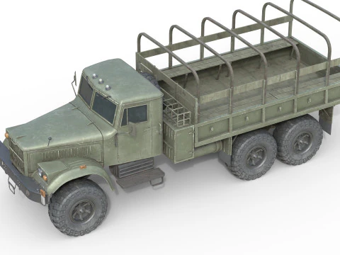 Kraz 255 Ukrainian Truck 3D Model