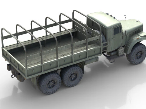 Kraz 255 Ukrainian Truck 3D Model
