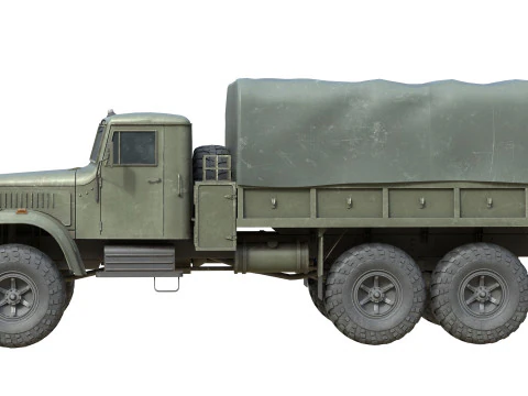 Kraz 255 Ukrainian Truck 3D Model
