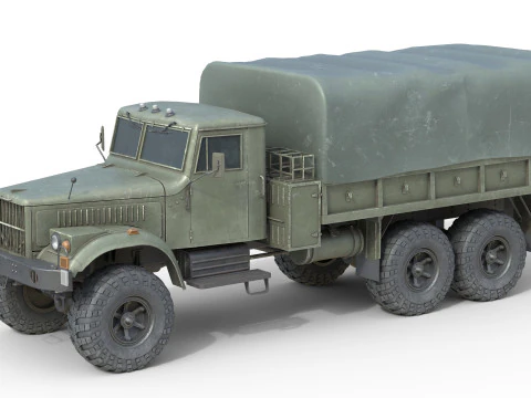 Kraz 255 Ukrainian Truck 3D Model