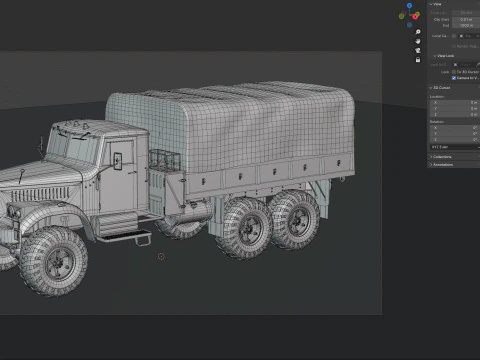 Kraz 255 Ukrainian Truck 3D Model