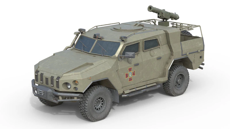Novator Light Armored Vehicle 3D Model .c4d .max .obj .3ds .fbx .stl .blend 