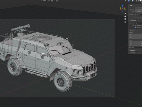 Novator Light Armored Vehicle 3D Model