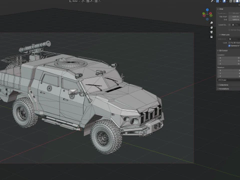 Novator Light Armored Vehicle 3D Model