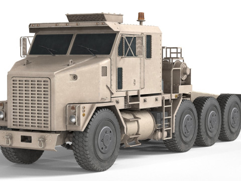 Oshkosh M1070 Army Tank Transporter 3D Model