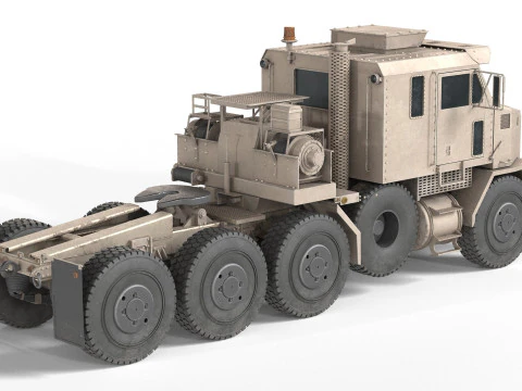 Oshkosh M1070 Army Tank Transporter 3D Model