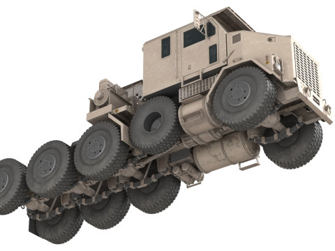 Oshkosh M1070 Army Tank Transporter Model 3D