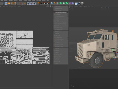 Oshkosh M1070 Army Tank Transporter 3D Model