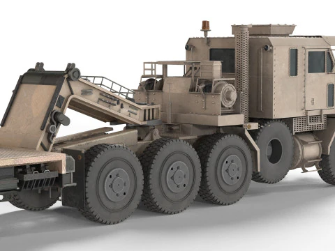 Oshkosh M1070 con modello di cisterna per rimorchio Modello 3D