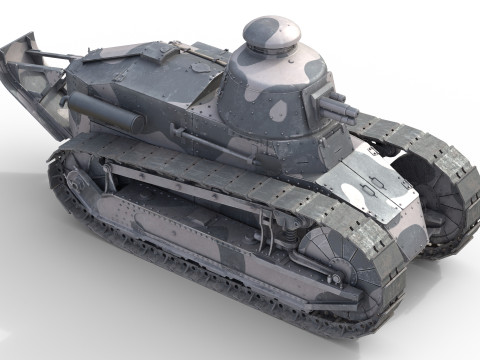 Renault FT17 Light Tank Modelo 3D