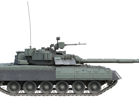 T 80U Main Battle Tank Modelo 3D