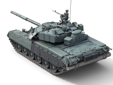 T 80U Main Battle Tank Modelo 3D