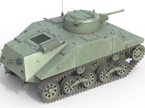 Carro armato Ka Mi di tipo 2 Modello 3D
