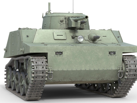 Type 2 Ka Mi Tank 3D 模型