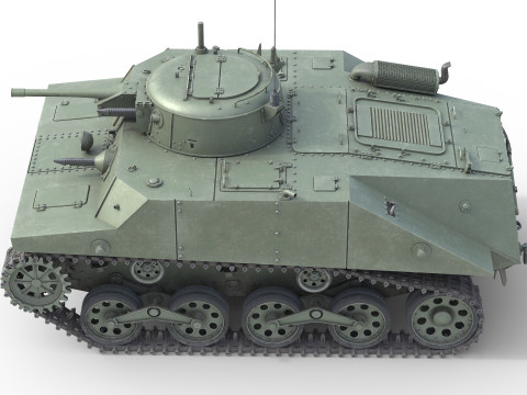 Type 2 Ka Mi Tank 3D 模型