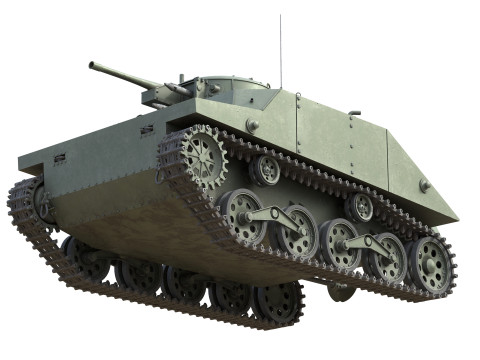 Type 2 Ka Mi Tank 3D 模型