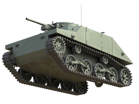 Carro armato Ka Mi di tipo 2 Modello 3D