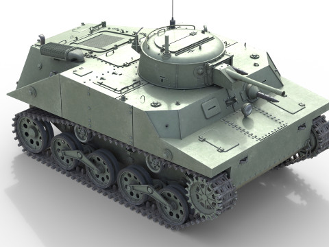 Type 2 Ka Mi Tank 3D 模型