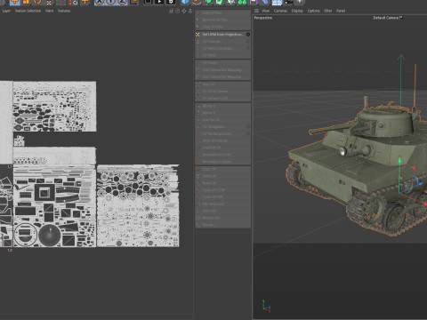 Type 2 Ka Mi Tank 3D 模型