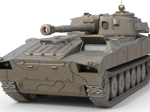 2S1 Gvozdika Soviet Howitzer 3D Model