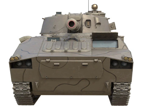 2S1 Gvozdika Soviet Howitzer 3D Model