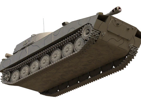 2S1 Gvozdika Soviet Howitzer 3D Model